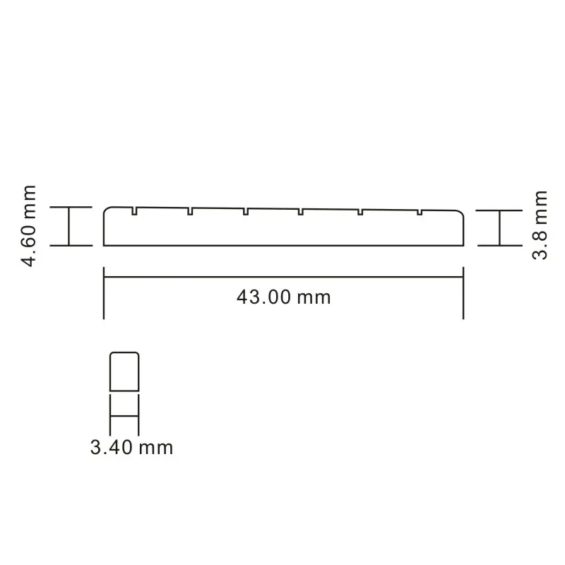 

60 шт. пластиковых нутов R400 43x3.4x4.6-3.8MM для электрогитары, запчасти для электрогитар, детали для самостоятельной сборки электрогитары