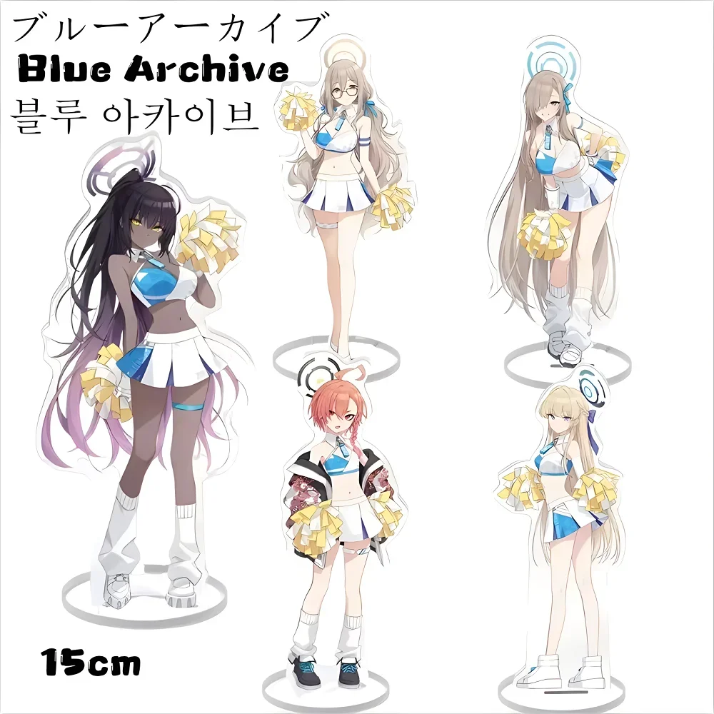 Hot Game Blue Archive Hyakkiyakou School Acrylic Stand Characters Kasuga Tsubaki Waraku Chise Desk Display Standing Ornament