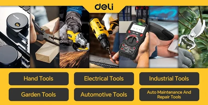 Deli 6 Zoll Multifunktions-Langspitzzange mit schwarzem Griff zum Schneiden, Klemmen und Abisolieren, Elektriker-Reparatur-Handwerkzeug – Detail 1