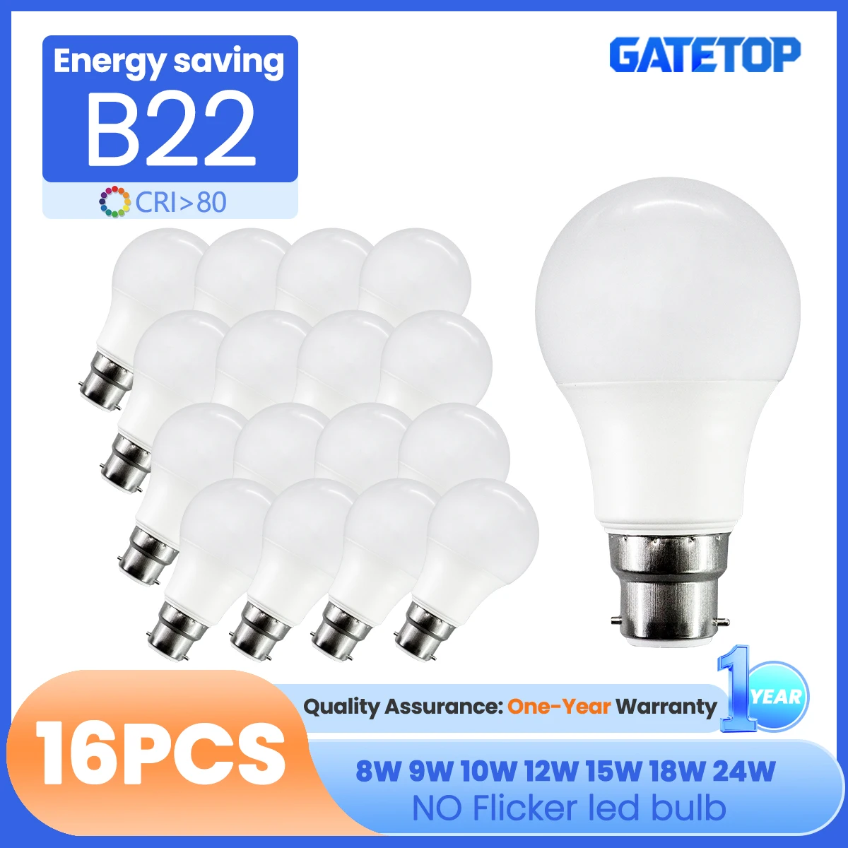 

16 шт. AC110-240V AC220-240V B22 Светодиодная лампа Энергосберегающие светодиодные лампы 8 Вт 10 Вт 18 Вт 24 Вт Лампы для гостиной Дома Крытый светодиодный Bombilla