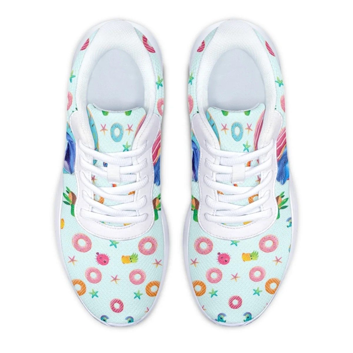 Dolfijn Schildpad Donut Patroon Vrouwen Sneakers Flats Ademende Comfortabele Dames Sport Outdoor Hardloopschoenen Sportschoenen Sportschoenen Gym Schoenen