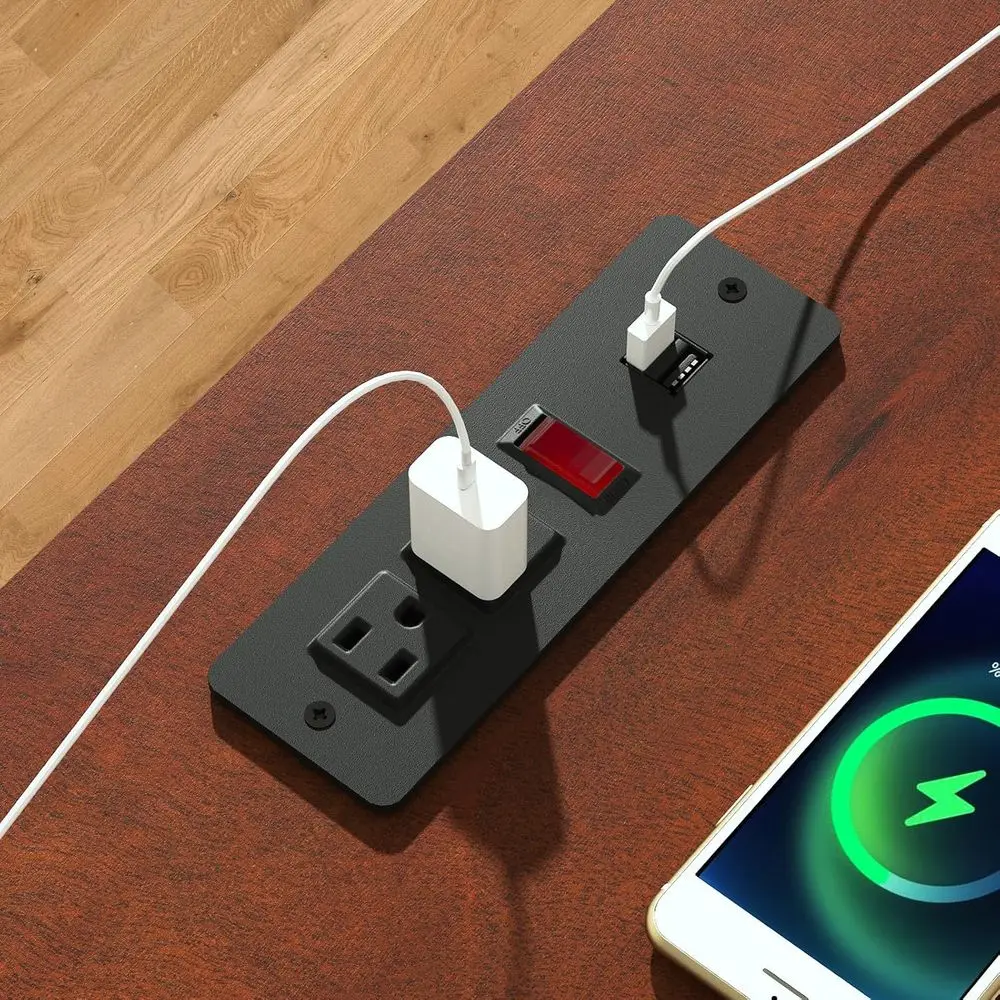 Mesa de cabeceira de madeira maciça Caramel com 3 gavetas e tomada de energia, armário alto para quarto: 16,8D x 27,6L x 26,8H