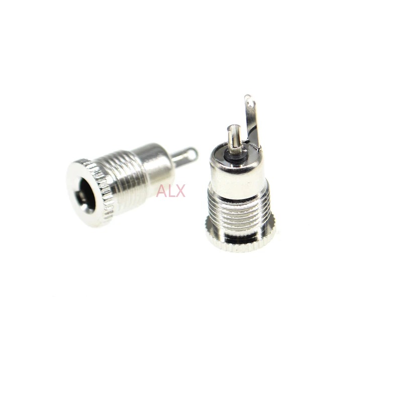5PCS metal dc power jack socket connector dc-099 5.5*2.1mm OR 5.5*2.5MM panel mount 5.5X2.1MM FEMALE dc099