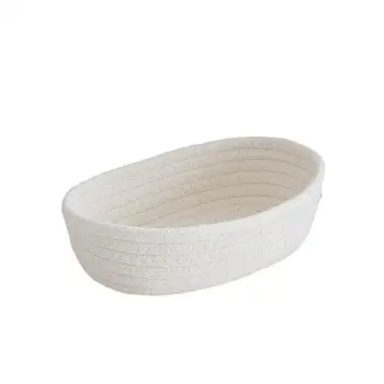 면 끈 수납함 北歐棉繩編織收納籃整理盒桌面雜物整理籃雜物關鍵化妝品收納 8 最佳銷售 大籃子 - №8