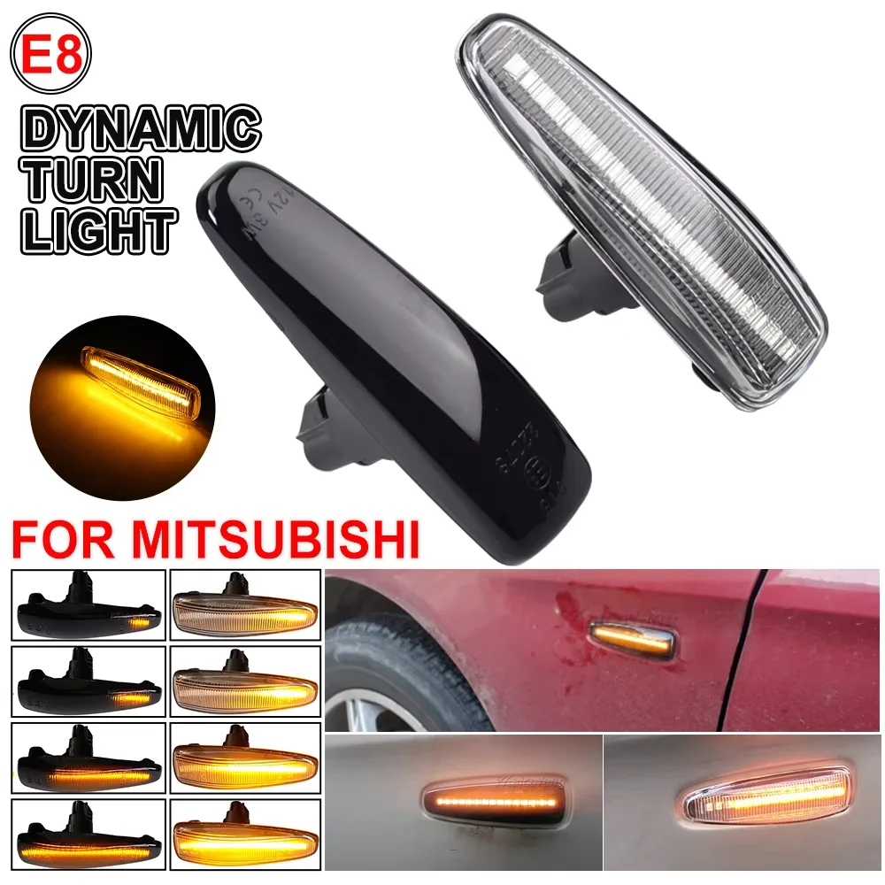 LED Dynamic Turn Signal Side Marker Sequential Light For Mitsubishi Lancer Evolution Evo X Outlander Sport RVR ASX Mirage 2014+