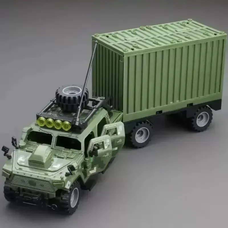 Special forces military figures, Hummers, jeeps and ghost swat soldiers assemble explosion-proof police building blocks and toys - view 2