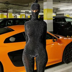 Hotcial Women Autumn Winter Long Sleeve Backless Bodycon Soild Color Black Jumpsuit Romper Playsuit 2022 Fall Clothes Streetwear