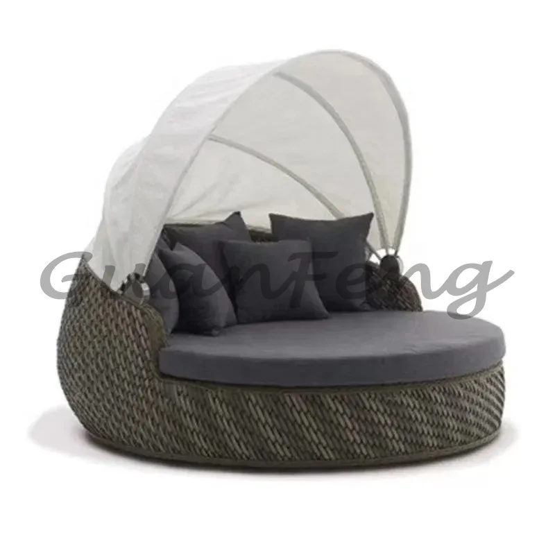 6‑Seat Outdoor Rattan Wicker Patio Sofa Set, Rope‑Weave Sectional Furniture With   Fire Pit Table