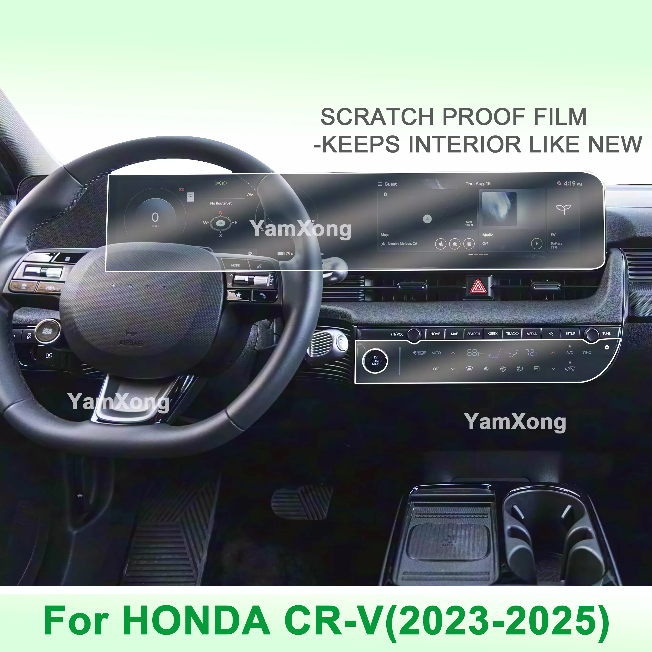 

Protective Anti-Scratch Film For HONDA CR-V (2023-2025) Car Interior Screen Protector Touchscreen Navigation Dashboard Sticker