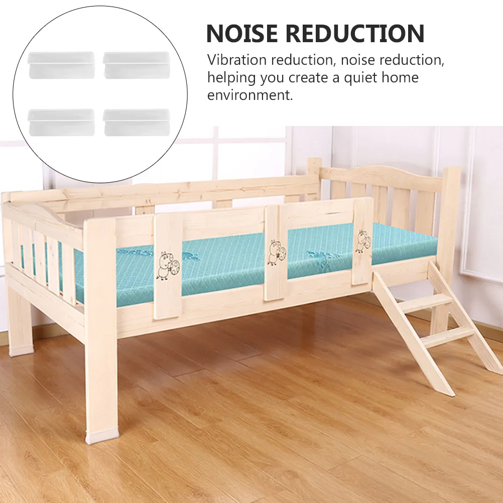 

4Pcs Bed Feet Protective Mats Silicone Wear-Resistant Furniture Pads Anti-Slip Sturdy Cushions Vibration Noise Reduction Home