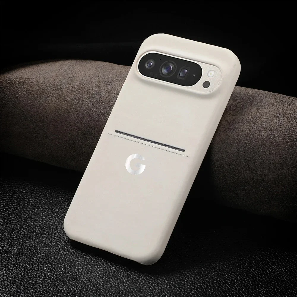 Hochwertige Retro-Business-Schafslederhülle für Google Pixel 11 10 9 ProXL 8 Pro mit Kartenfach, hautfreundlich, stoßfest, Schutzhülle. – Detail 4