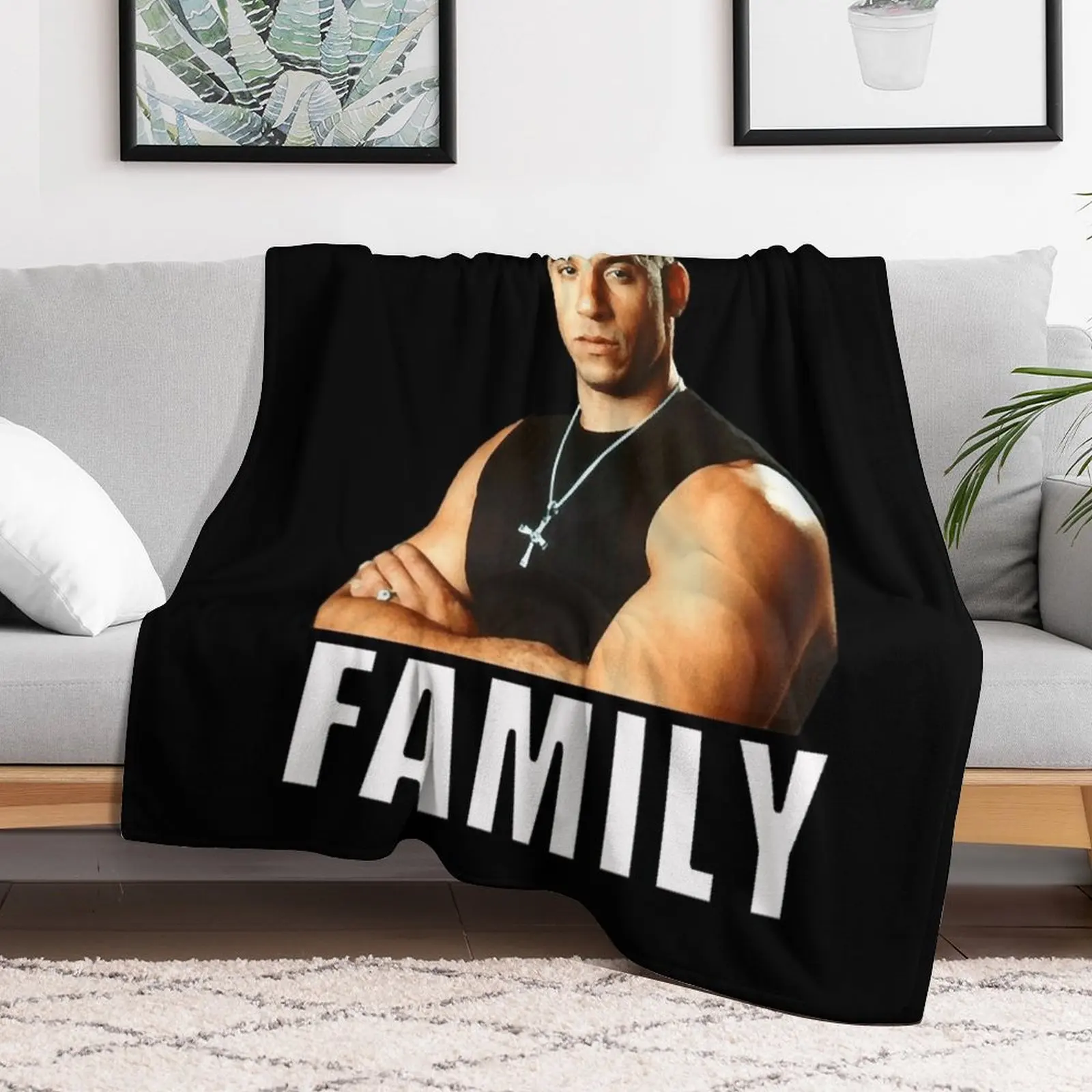 Dom Toretto Funny Man Throw Blanket Soft Plush Plaid Weighted Shaggy Blankets