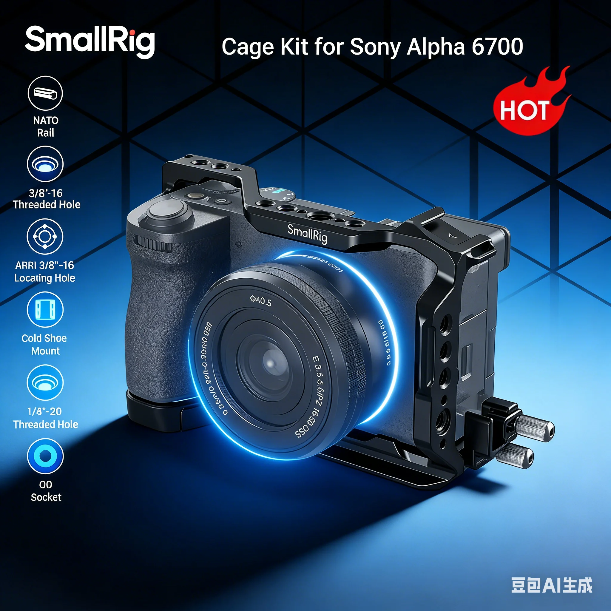 SmallRig A6700 ケージキット ソニー α6700用 アルカプラットフォーム 
