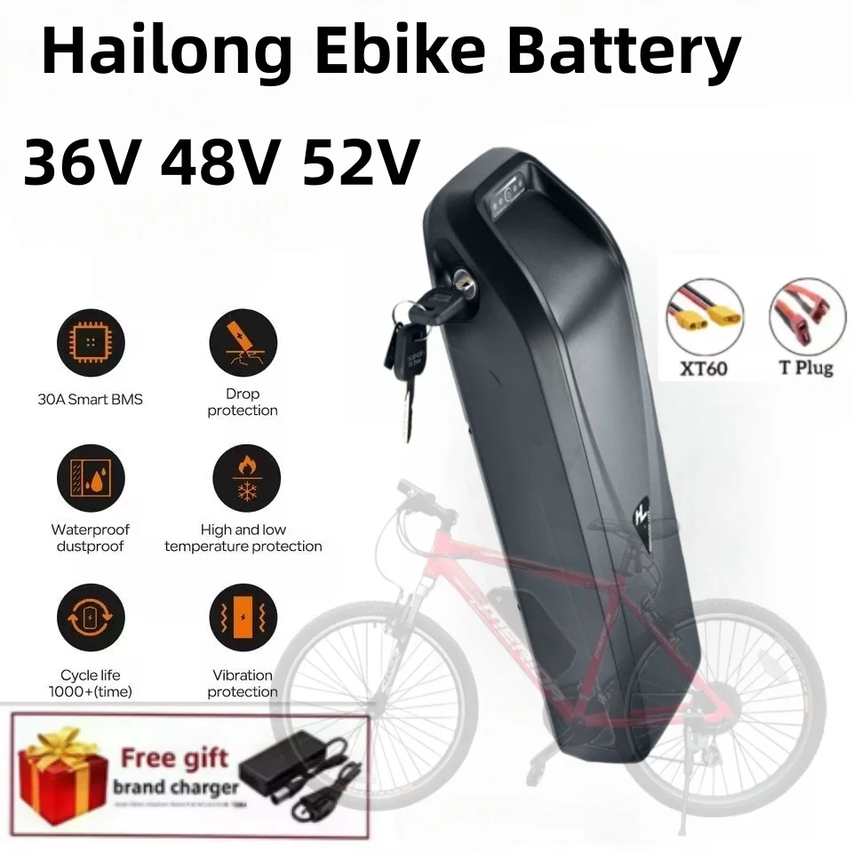 

100% новинка для Hailong, аккумулятор 36 В, 48 В, 52 В-20 Ач, 30 Ач для Bafang BBS02 BBS03 BBSHDHailong, аккумулятор 36 В Hailong 48 В