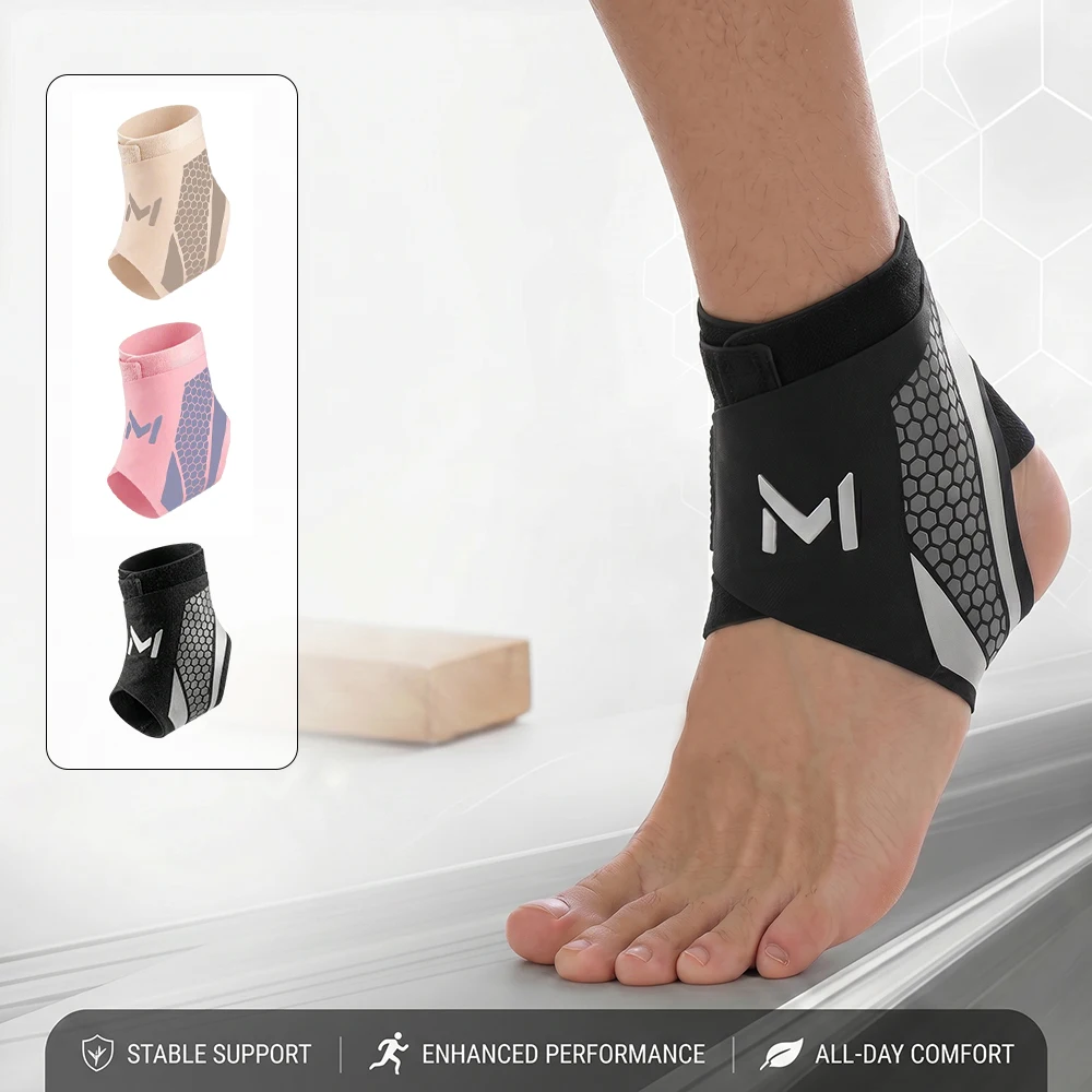 Ankle Brace Support Sleeve Plantar Fasciitis Night Splint Compression Bandage for Foot Pain Relief Sports Soccer Basketball