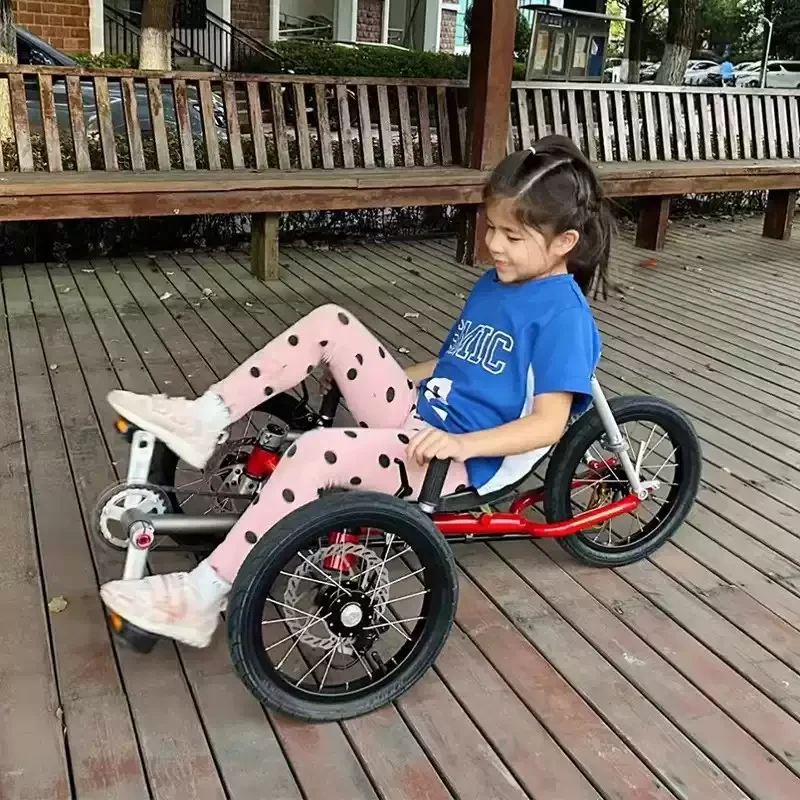 16 inches Recumbent Bicycle Three-Wheel Front and Rear Travel Leisure Folding