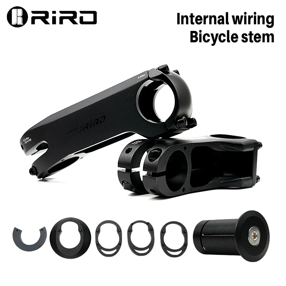 Vástago de bicicleta de carretera RIRO 80/90/100mm enrutamiento de Cable interno vástago de manillar CNC forjado de aleación ultraligera con espaciador