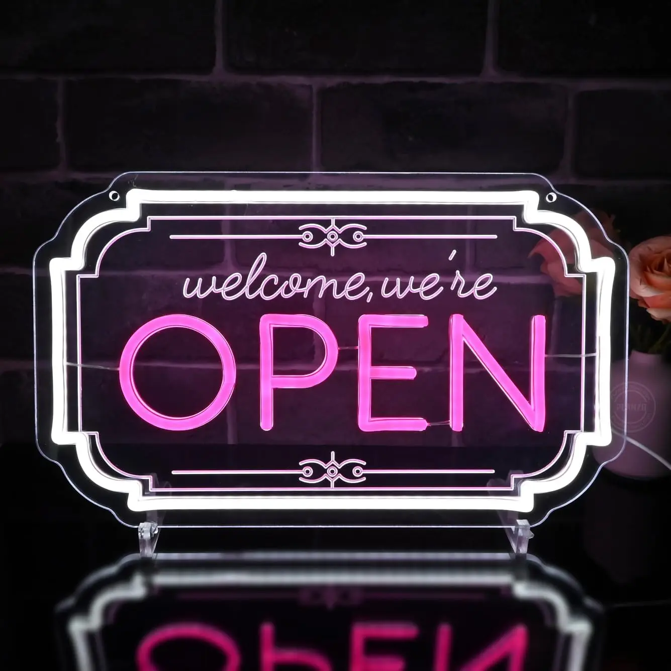 "We Are Open" Neon Sign - USB Powered LED Wall Window Decor for Cafe, Bar, Salon, Retail Store Indoor Advertising
