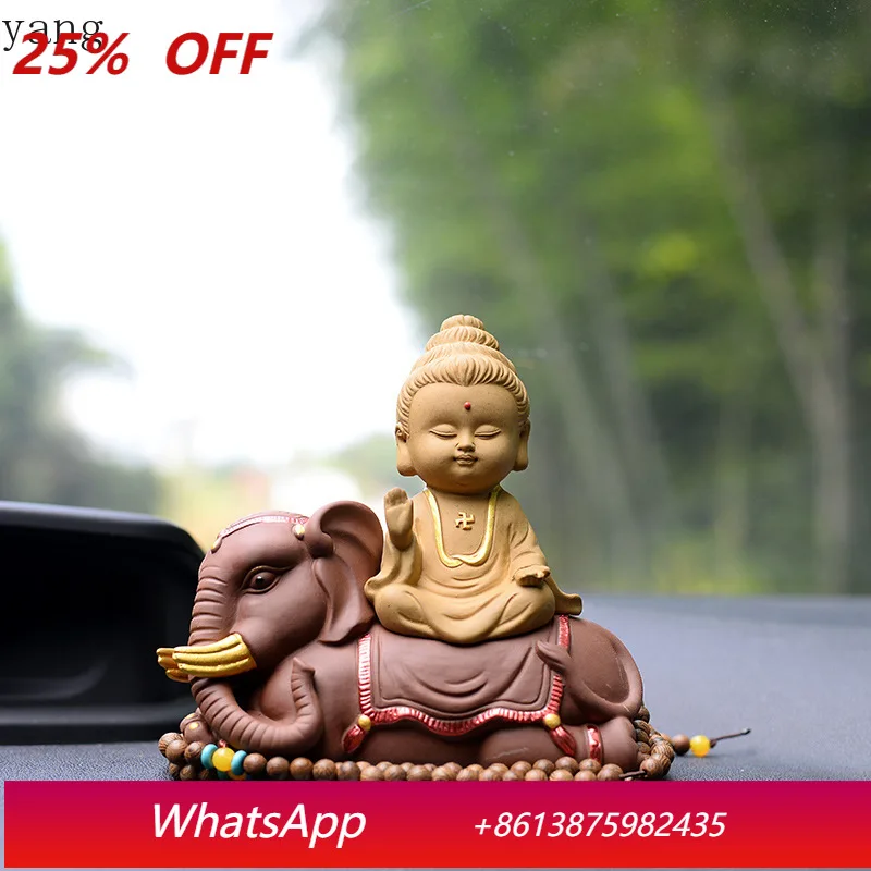 CX Creative Treasure King Guanyin Bodhisattva Buddha Statue Car Decoration