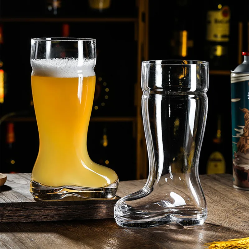 大容量のビールグラスのブーツ、パーソナライズされた靴のマグカップ、ジュースカクテルウイスキーと水ジョッキ