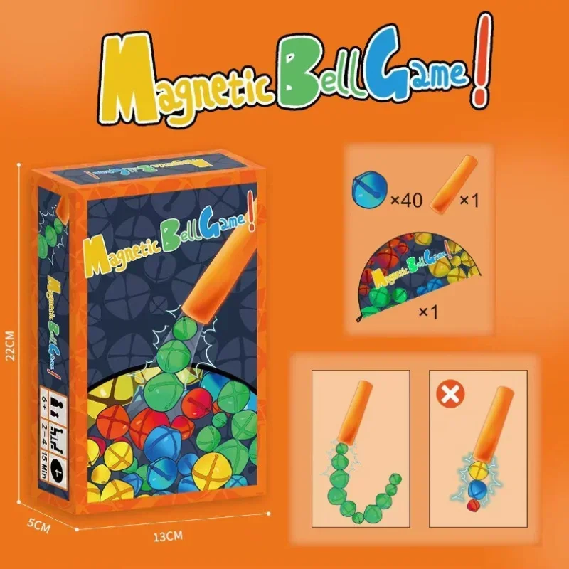 عصا مغناطيسية تفاعلية وجرس ملون لعبة مغناطيسية حسية للوالدين والطفل محمولة لتخفيف التوتر هدية لعبة لوحة الأطفال