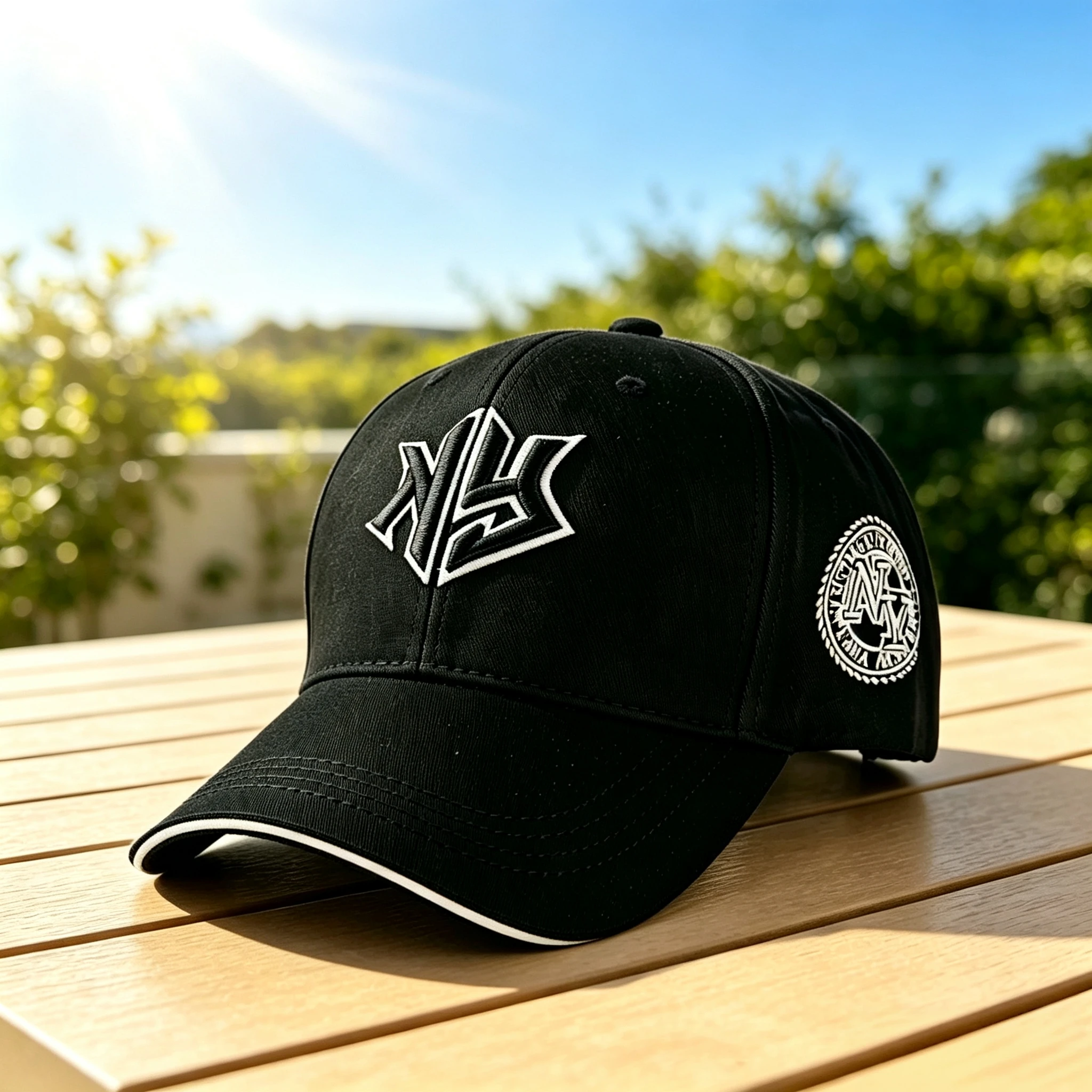 Street Style NYS 3D Embroidery Baseball Hat Curved Brim Hard Top Dad Cap Side Badge Embroidered Adjustable Snapback Casual Sport