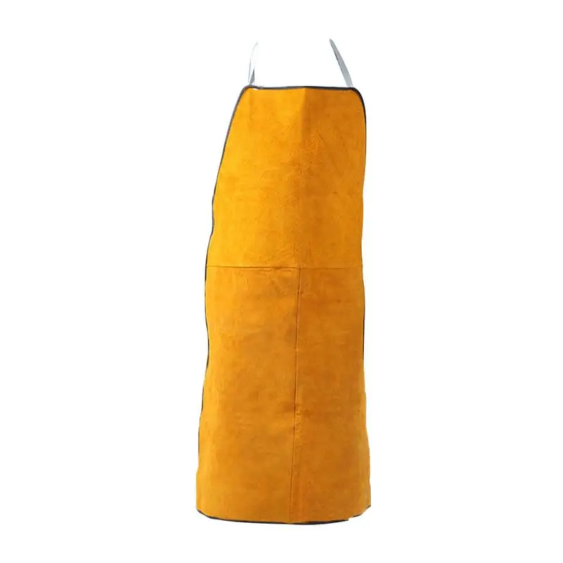 Leather Welder Apron Heavy Duty Flame Retardant Welding Work Apron Unisex Adjustable Welding Safety Workwear Protective