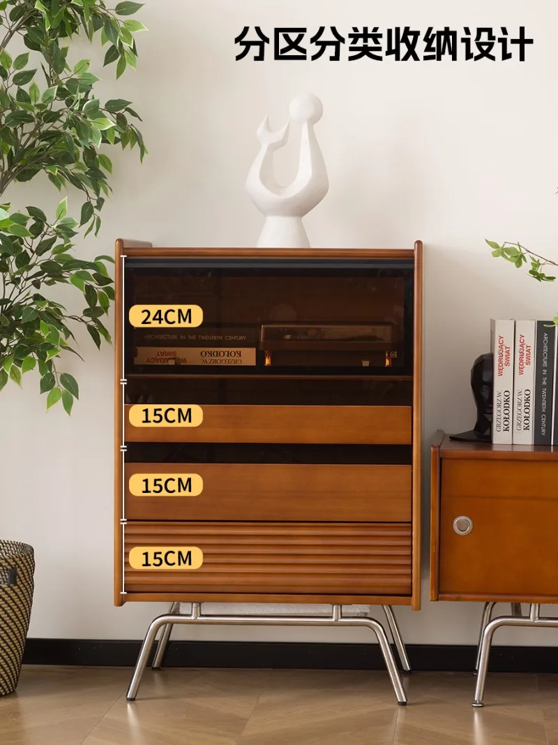 Nordic solid wood TV sofa sideboard living room storage multi-functional entryway cabinet second-hand furniture