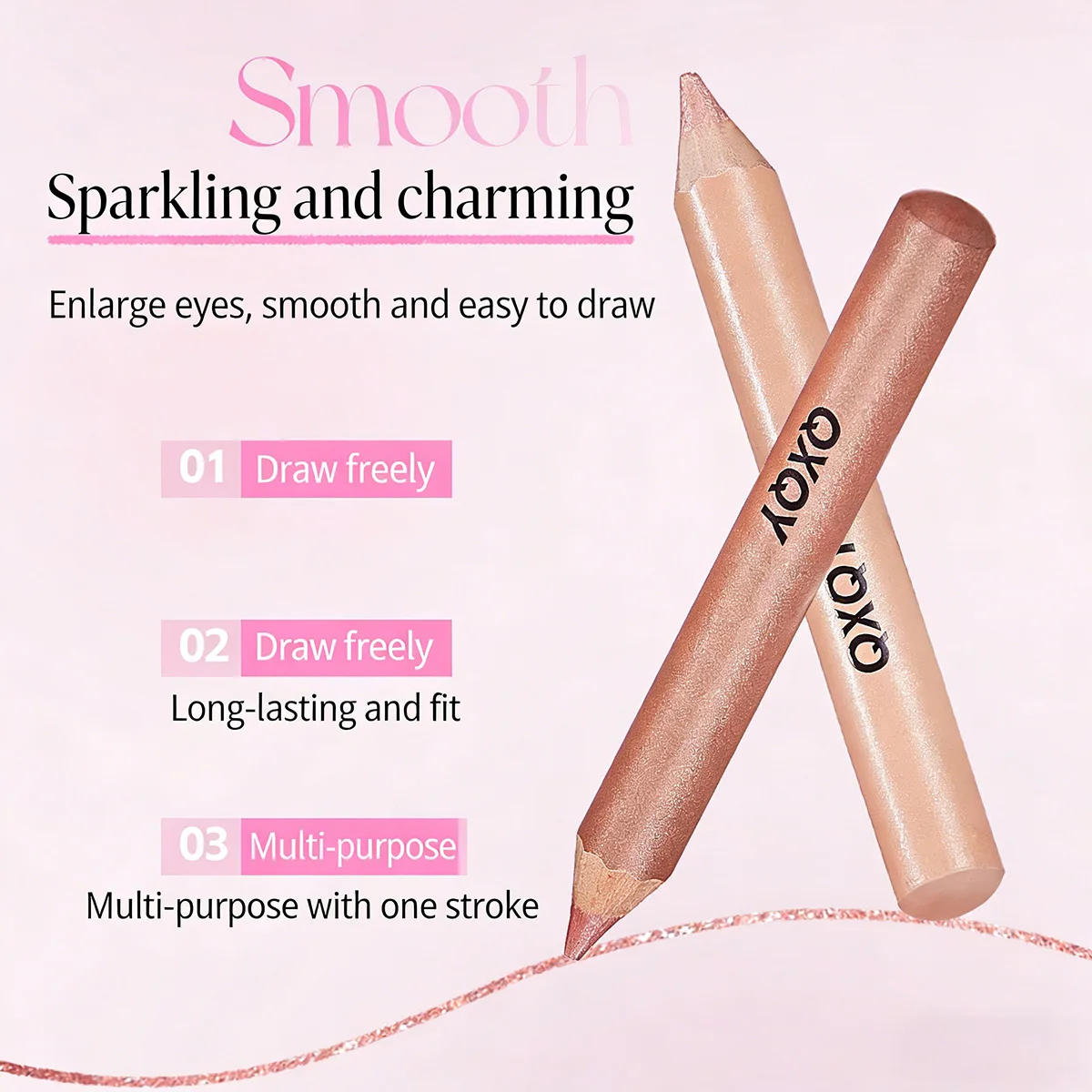 QXQY 3D Under-Eye Highlighter Pen Waterproof Smudge Resistant Long-Lasting Multi-Use Eye Liner Brightening view 4