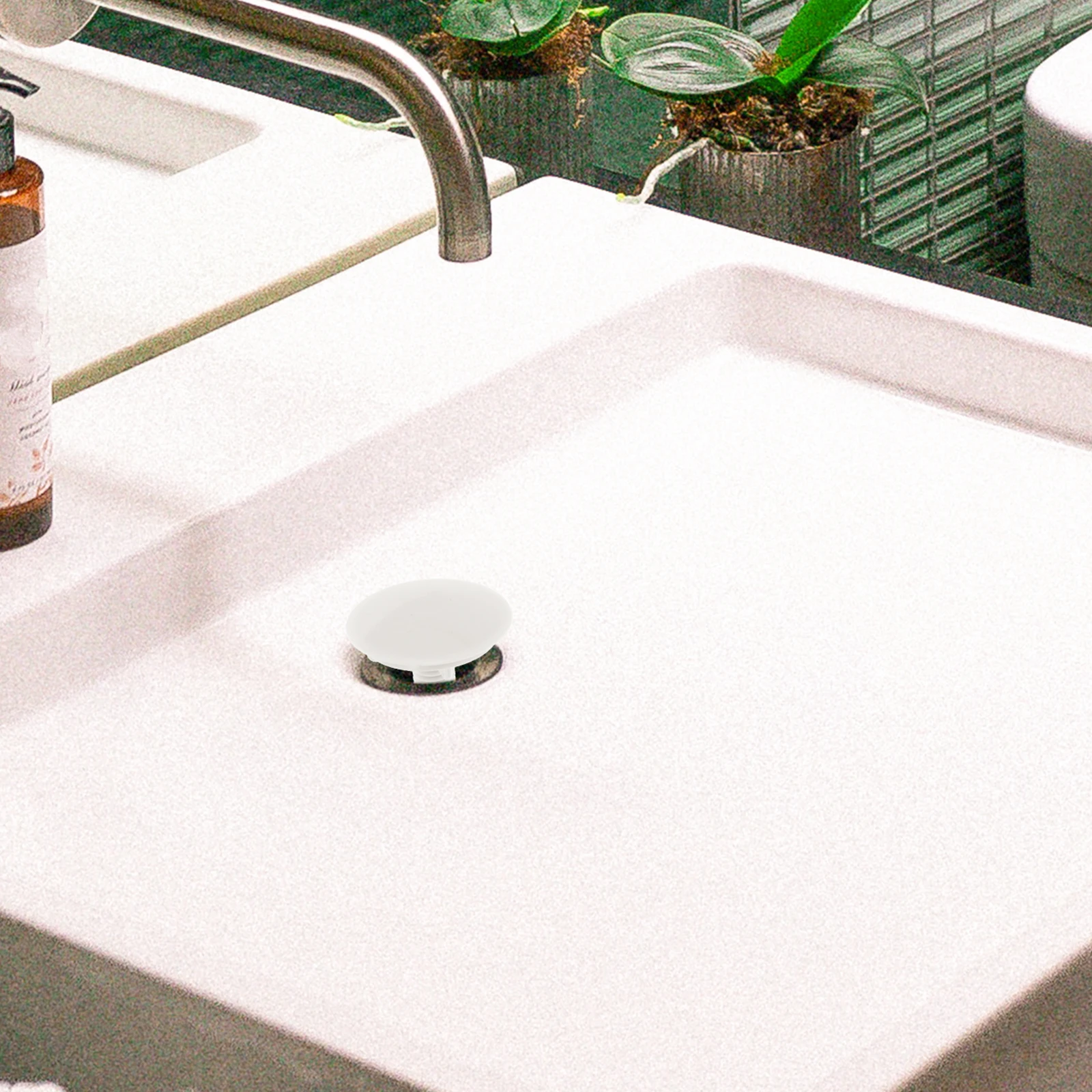 4 قطعة غطاء ثقب مغسلة الفولاذ المقاوم للصدأ البناء بالوعة ختم قبعات للمطبخ بالوعة الحمام الحنفية ثقب غطاء الزخرفية #1