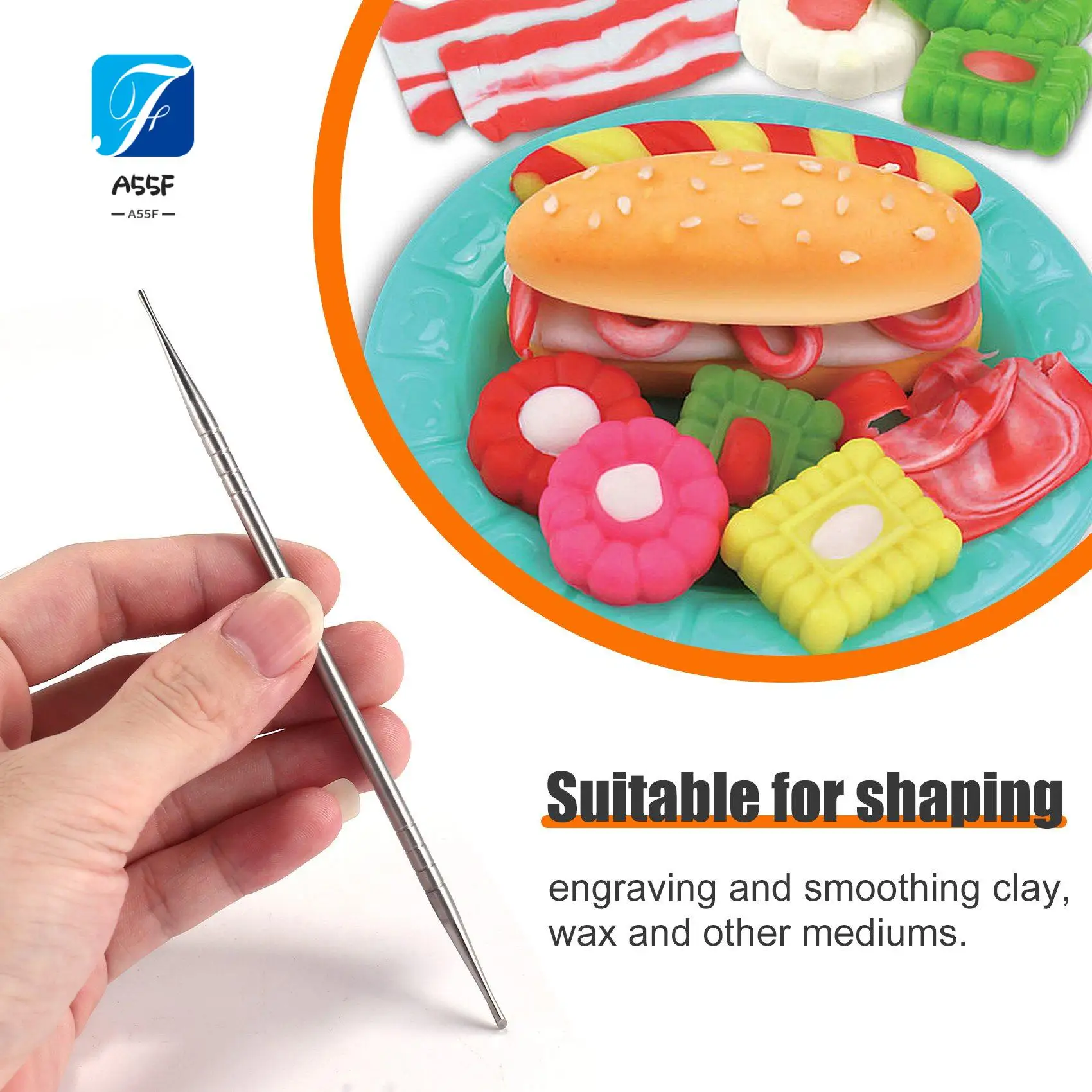 

A55F-10 шт., инструменты для гравировки скульптур из нержавеющей стали из глины для моделирования, резьбы, инструменты для скульптуры