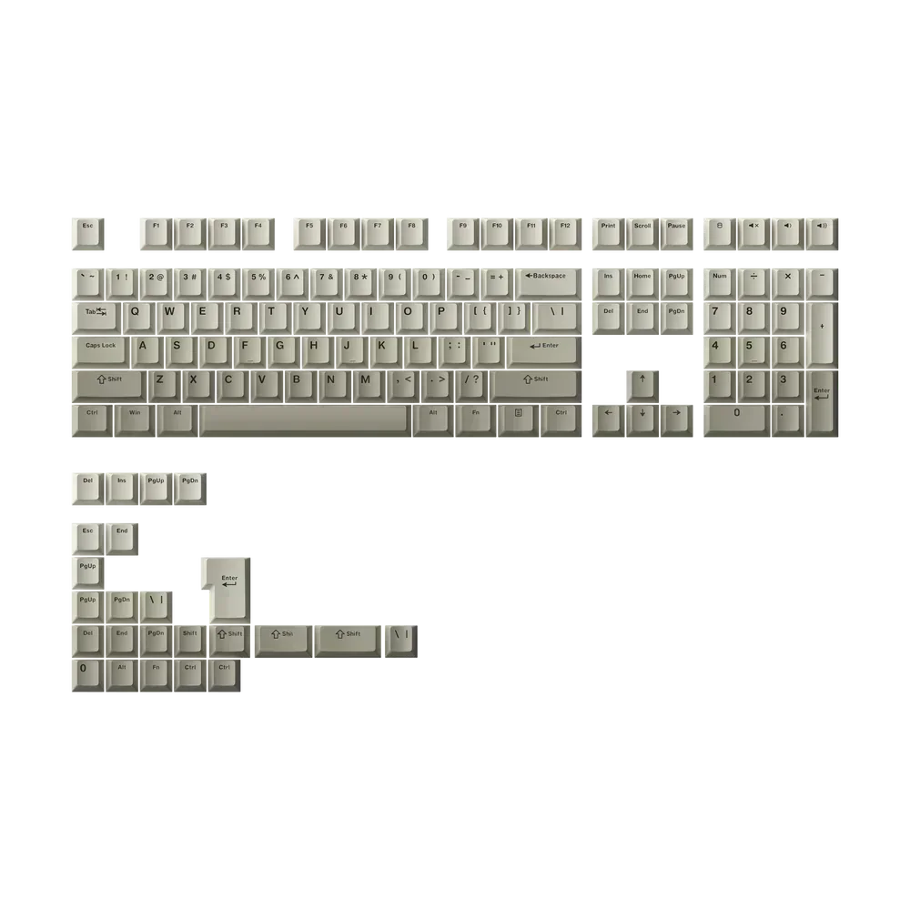 Warm Gray Keycap Set 132-key Grey Gradient Keycaps Cherry Profile Dye Sublimation PBT Keycaps