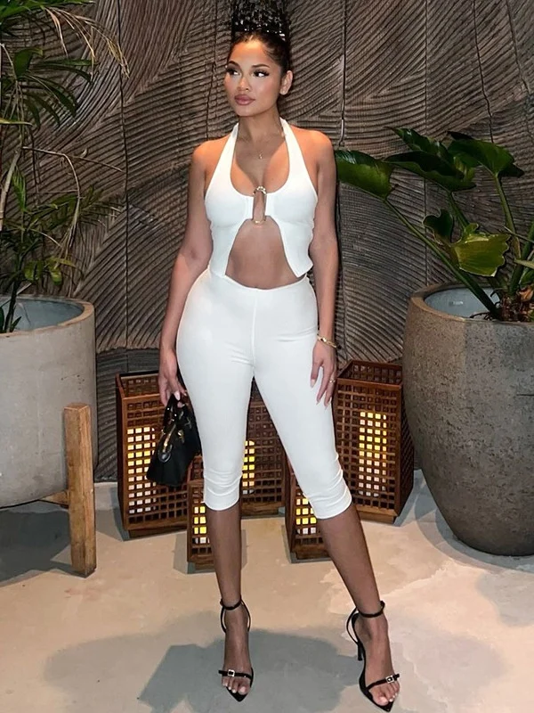 

Женский комплект с открытыми ягодицами и завязками, повседневные брюки из искусственной кожи длиной 7/8, осенняя мода