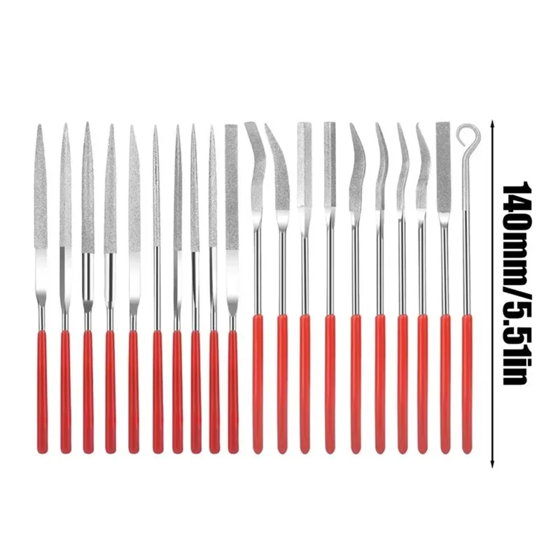 AT02-Jewelry File Set 20X Small Files Set Hand Tool For Grinding Polishing And Engraving Craft Supplies For Jewelry