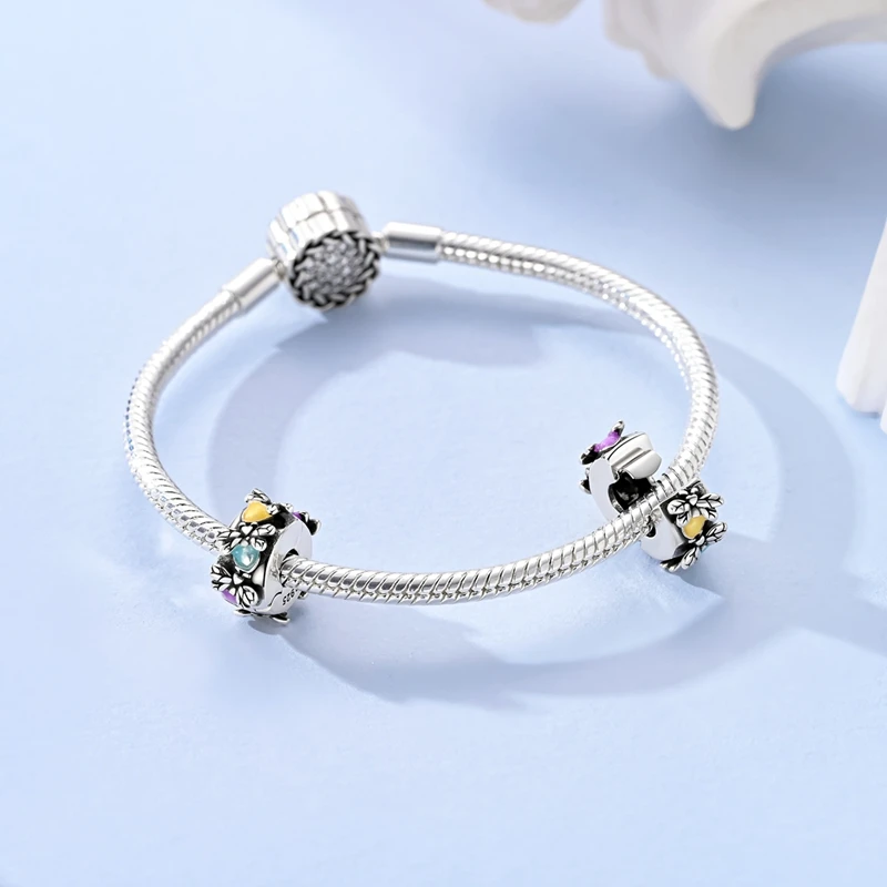 

925 Sterling Silver Luminous Firefly Charms Beads For Women Fit Original Bracelet DIY Birthday Party Jewelry Gifts
