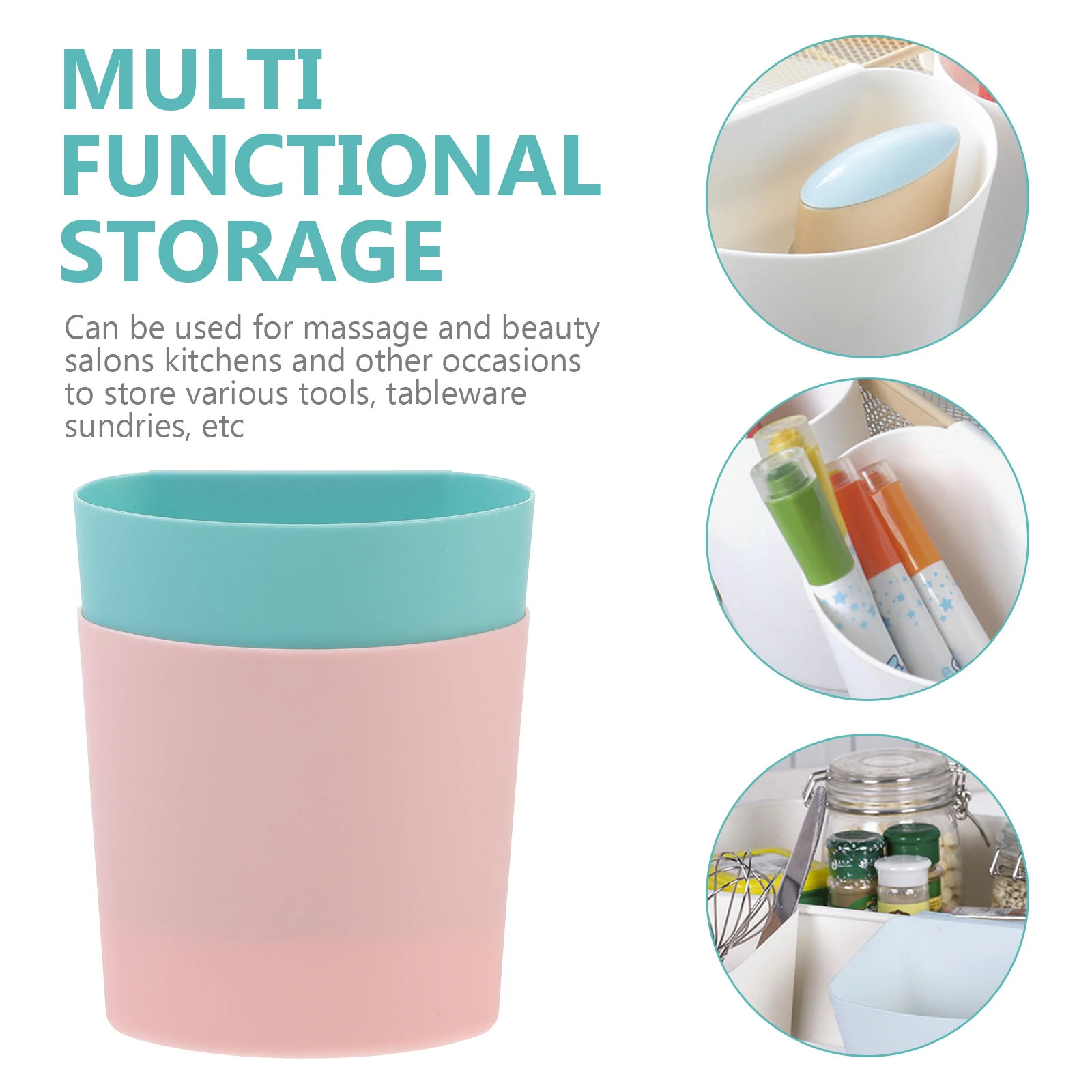 

6pcs Storage Hanging Box Rolling Cart Organizer PP Material Multi-functional Large Capacity Space-saving Household for Kitchen