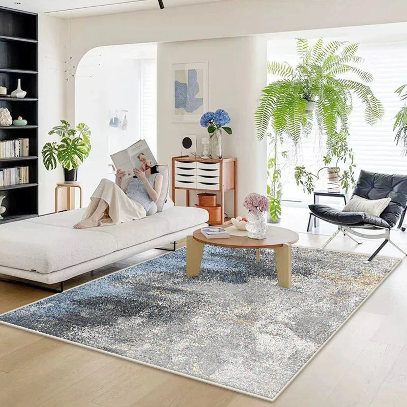 أسلوب بسيط مجردة السجاد غرفة المعيشة عادي اللون عدم الانزلاق غرفة نوم الديكور البساط الطفل لينة سهلة نظيفة حصيرة للزحف الفانيلا #3