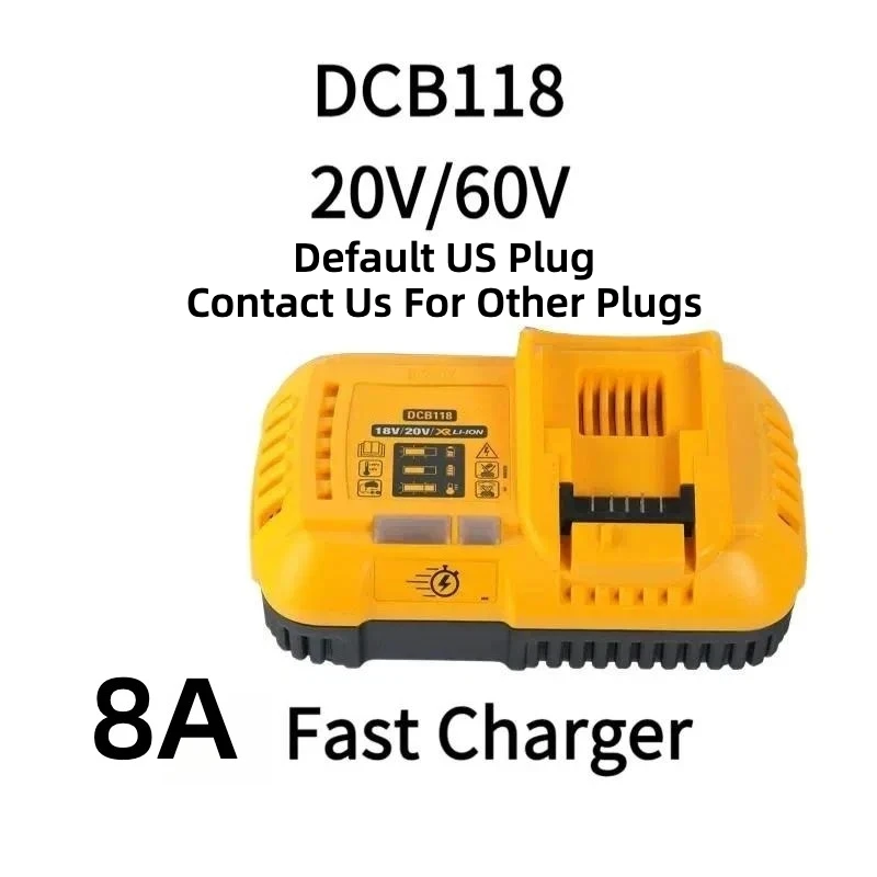 Original Charger For DeWalt Lithium‑ion Battery DCB1102 DCB1104 DCB118 12V 20V 60V