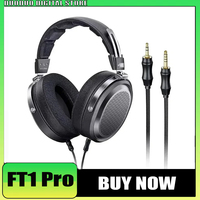 Fiio FT1 Pro Wired HIFi Headphone Open Flat Headband Headphones Customized 1μm Ultra-slim Diaphragm 374g 20Ω Sensitivity Gifts