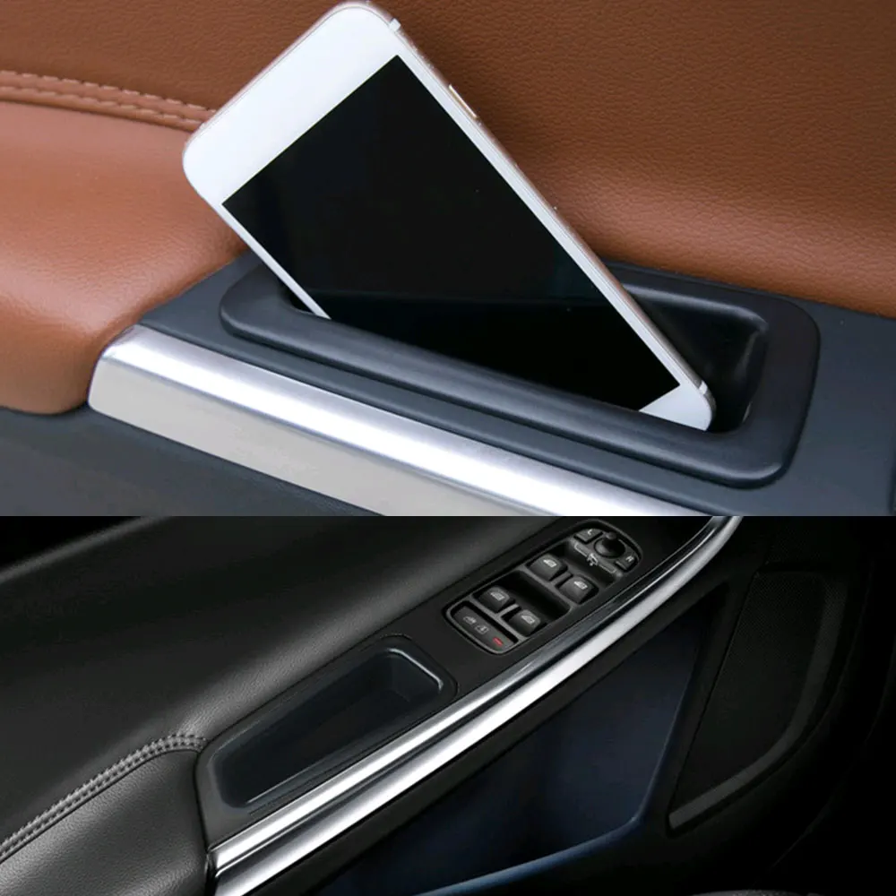 

2pcs Car Organizer Storage Box Car Door Handle Armrest Container Holder Tray Car Interior Accessories For Volvo XC60 2010-2017