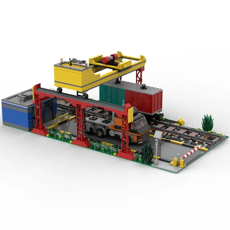 1151pcs MOC City Trains Cargo Terminal Model Building Blocks Idea Display Assemble Education 3D Birthday Craft Collection Brick