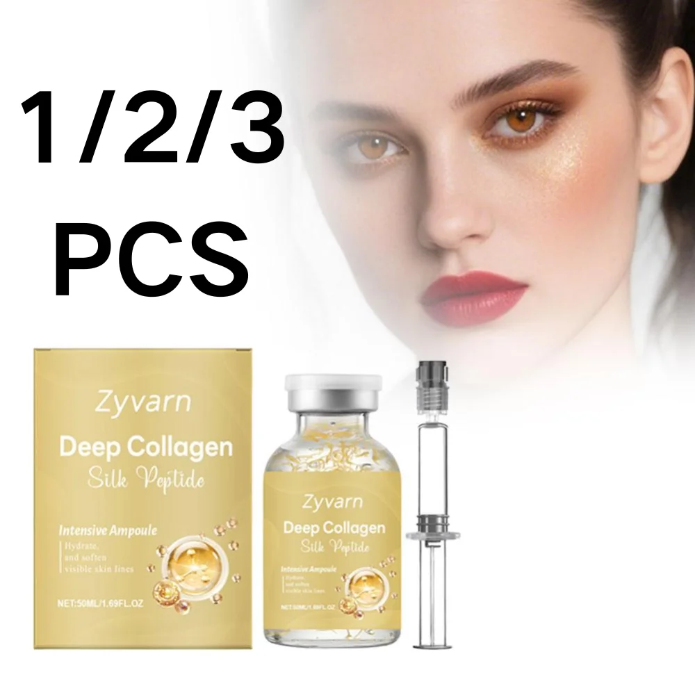 

1/2/3 Упаковки Zyvarn Deep Collagen Silk Peptide Essence: Увлажняющая, осветляющая, улучшающая упругость, антивозрастная сыворотка