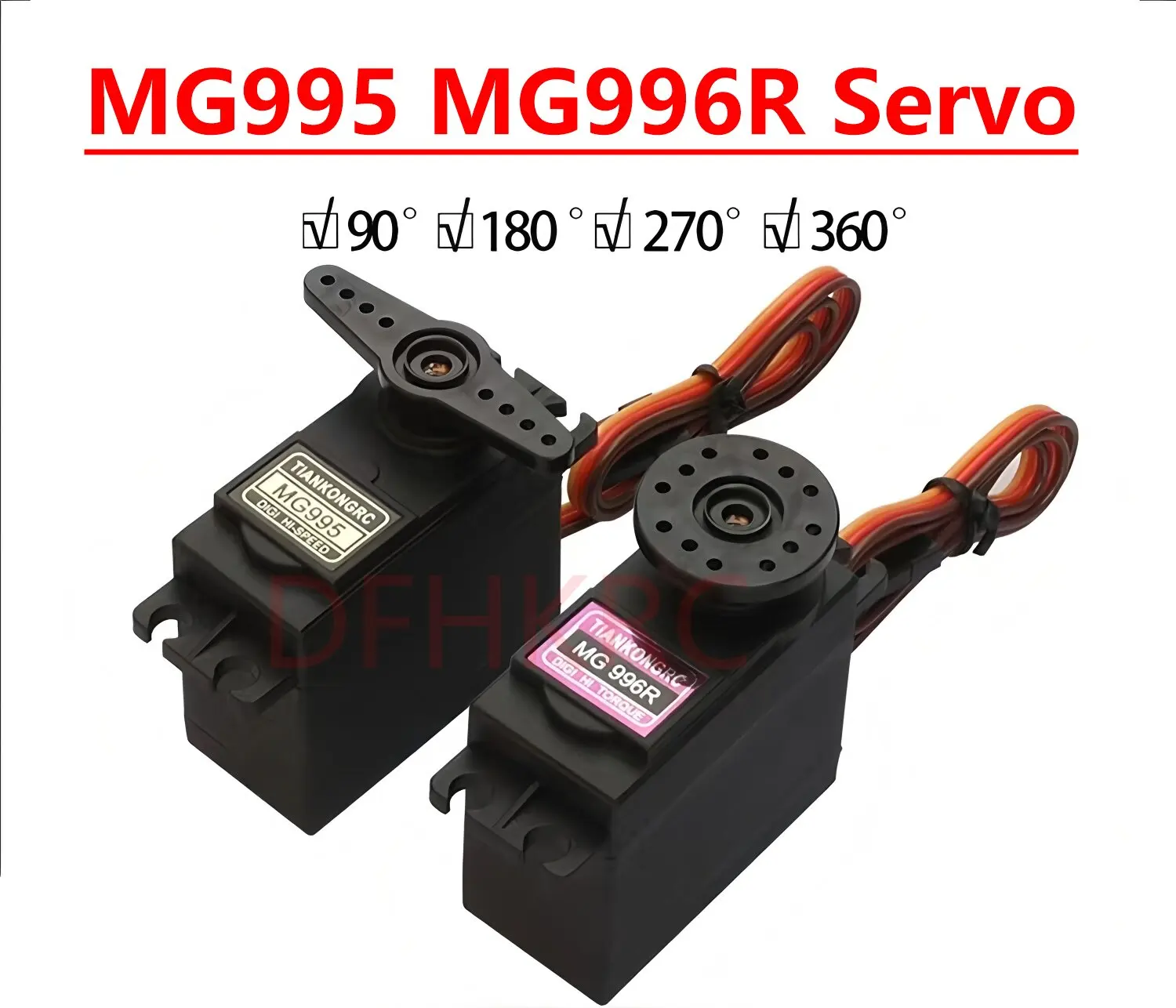 High Torque MG996R 995 4.8-6.0V Digital Servo with Metal Gear for Futaba JR 1/8 1/10 RC Car Helicopter Robot Boat Arduino DIY