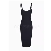 Sexy Leopard Print Dress Women's Sleeveless Fitted Stretch Bodycon Mid-Calf Dress Clubwear Evening Party Dresses - Image 3
