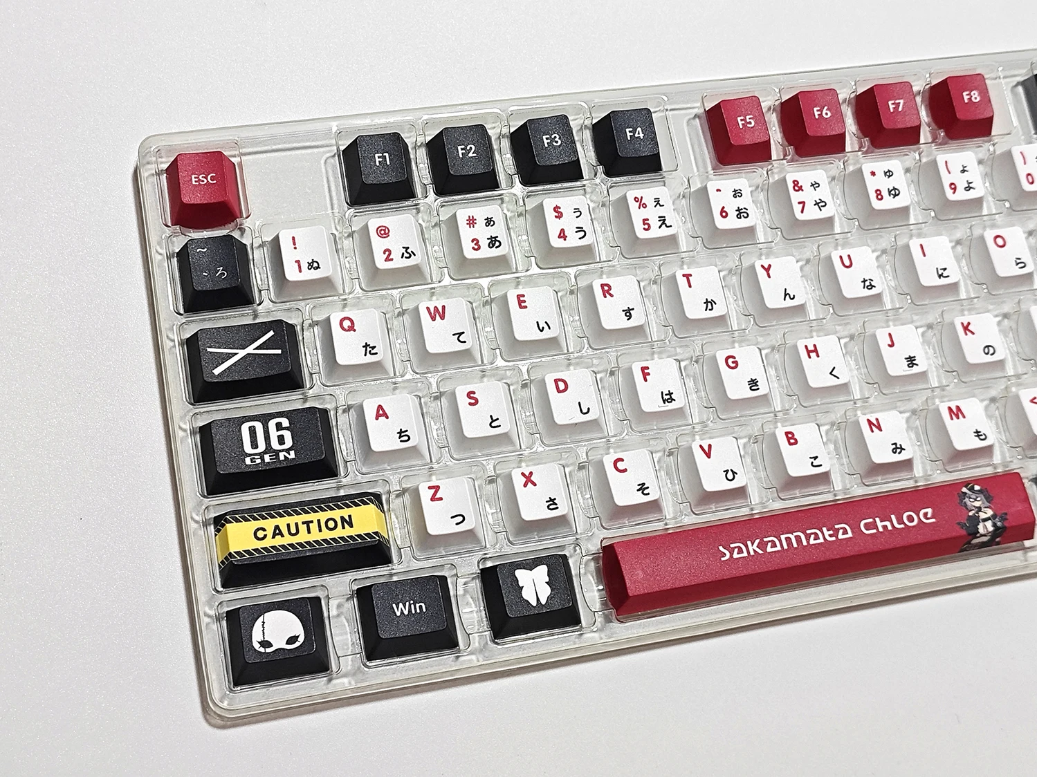 Sakamata Chloe Theme KeyCaps 132 Keys Anime Chreey PBT Hot Sublimation Mechanical Keyboard High-value Girl Gift Custom Keycaps