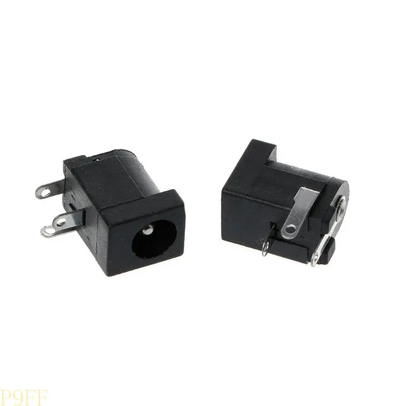 CS1W 5 PCS DC-005 Black para conector soquete potência 5.5x2.1mm PCB do tipo barril