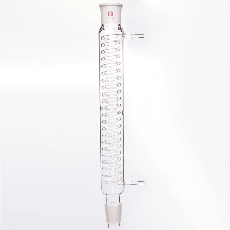 

SYNTHWARE Snake type condenser, Joint 29/42, Effective length: 300mm/400mm, φ 10mm small nozzle, Borosilicate glass