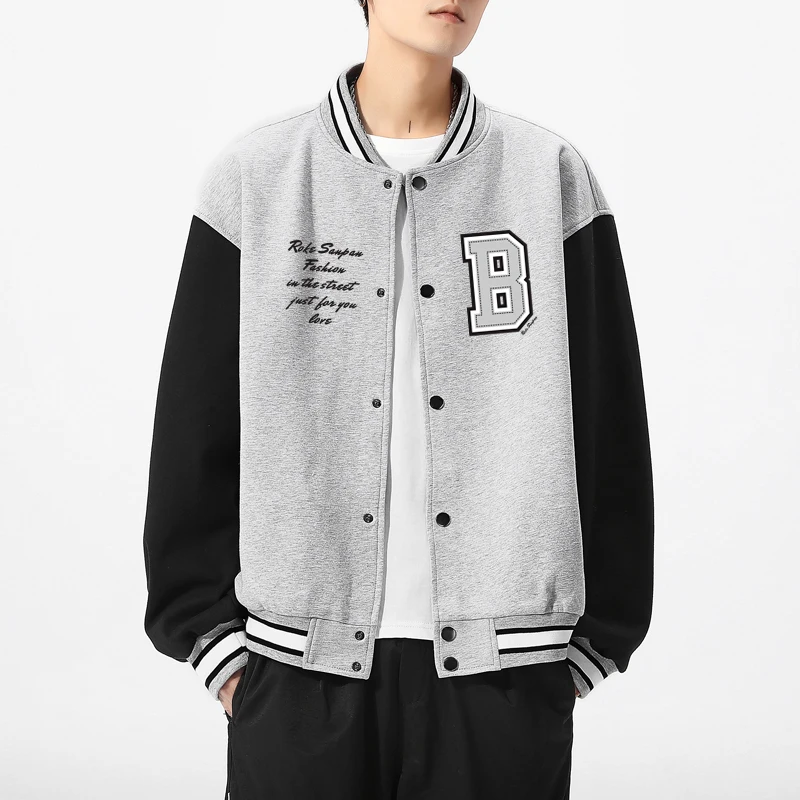 

American Retro Baseball Jaet Men's Early Autumn 2025 New Trend Loose Couple Casual Jaet Top Youth Stand Fit Polyester ...