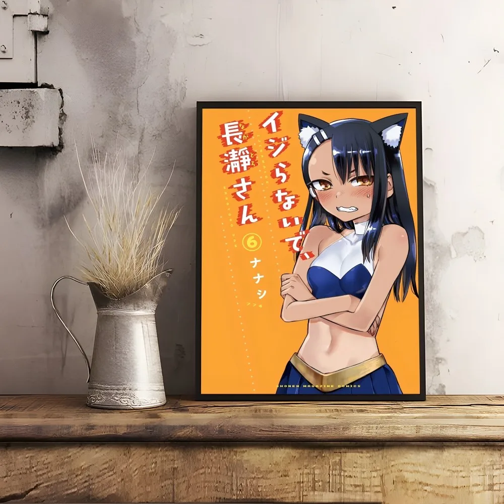 N-NagatoroES Japanese Manga Pages Poster Sticky Wall Art Printing Waterproof Home Living Bed Room Bar Hallway Aesthetic Decor