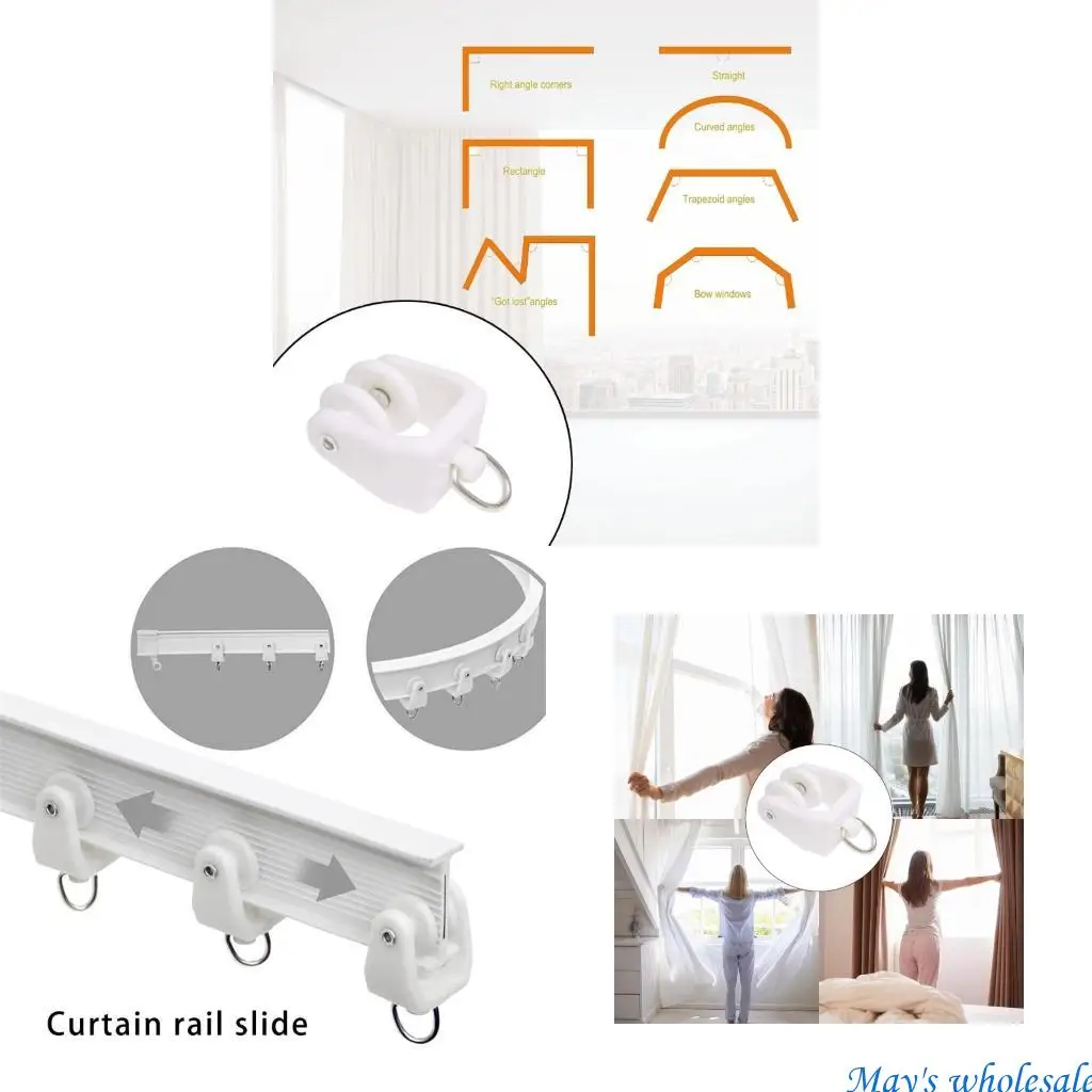 Curtain Glides Curtain Track Runner for Simple Operation In Office Setting 448A